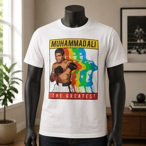 NWT Forever 21 Muhammad Ali T-Shirt  Small White Graphic The Greatest Pop Art